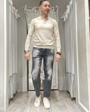 Maglia uomo Colletto Beige