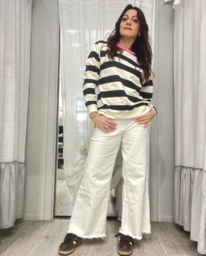 Jeans palazzo donna  white