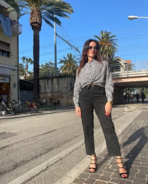 Pantalone donna gioiello nero