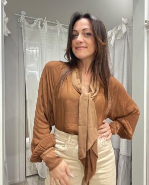 Casacca fiocco donna Diana caffè