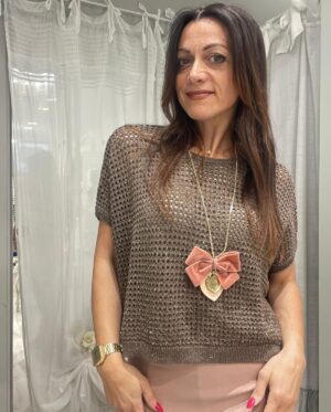 Maglia corta donna Rete cioccolato