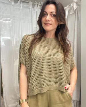 Maglia corta donna Rete verde